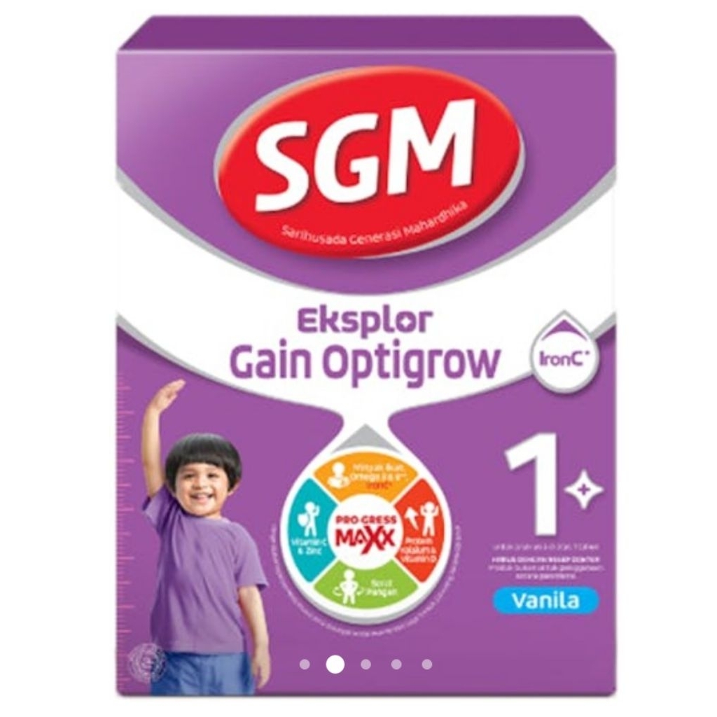 SGM Eksplor Gain Optigrow 1-5 Tahun Vanilla Susu Bubuk 400 g