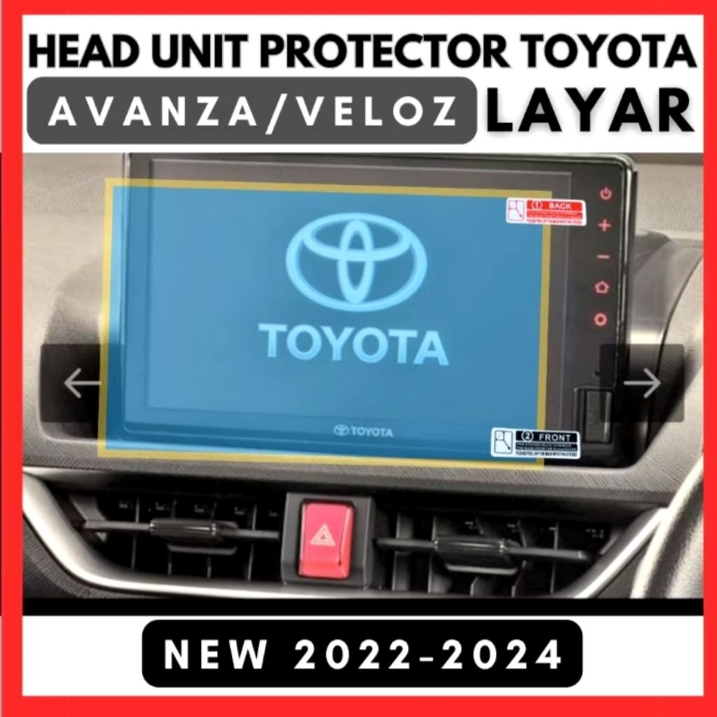 Takut Lecet Avanza/Veloz 2022-2024 Anti Gores Layar Tv Head Unit Mobil Uk 7-12" Bisa Custom Support 
