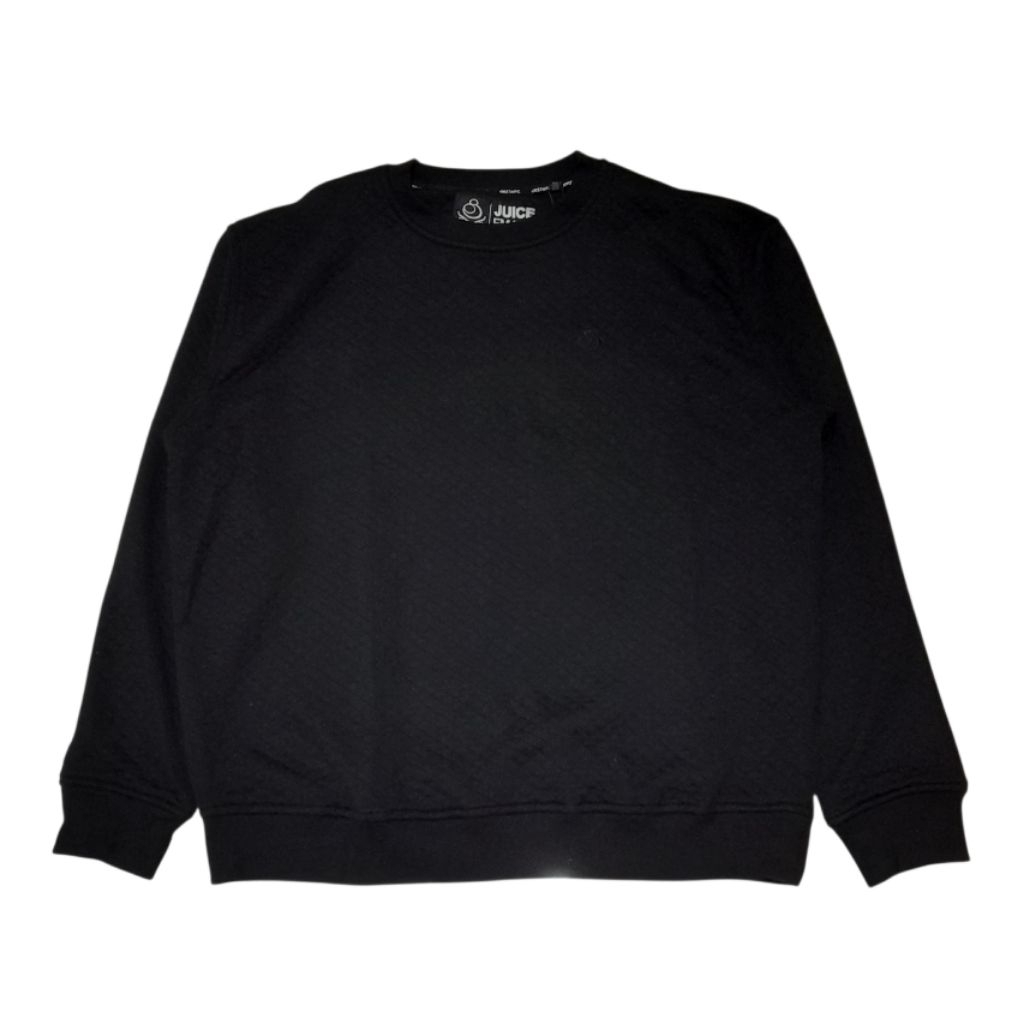 Sweater Juice Ematic Original Pria MSWT Croffle Sweater Black