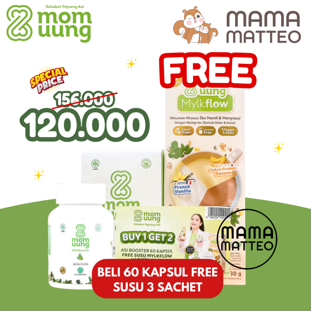 MOM UUNG Pelancar Asi 30 & 60 Kapsul / asi booster ikan gabus kelorcap katuk / MOM UUNG BANDUNG