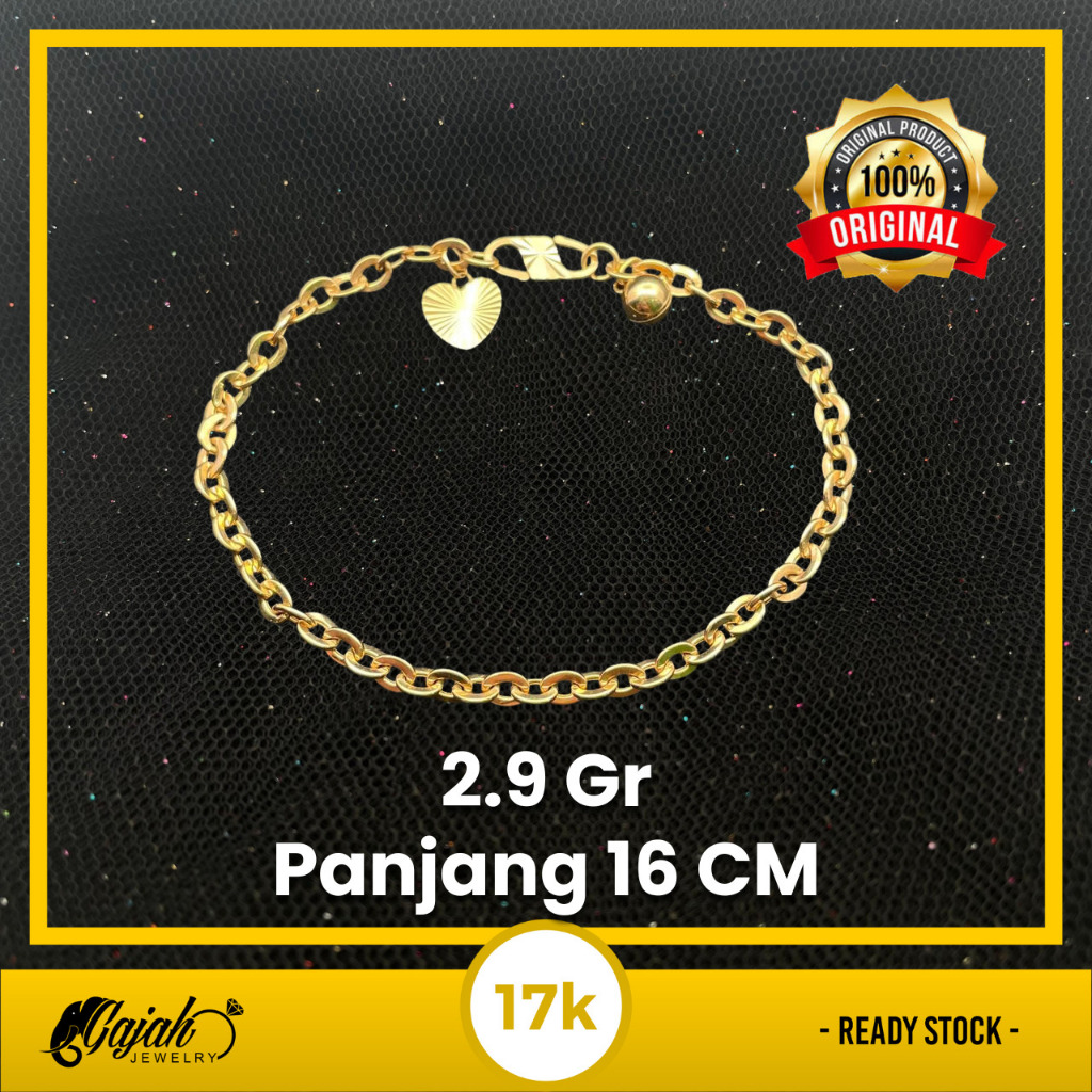 Gelang Emas 17K - Toko Emas Gajah - 2.9 Gram 8155
