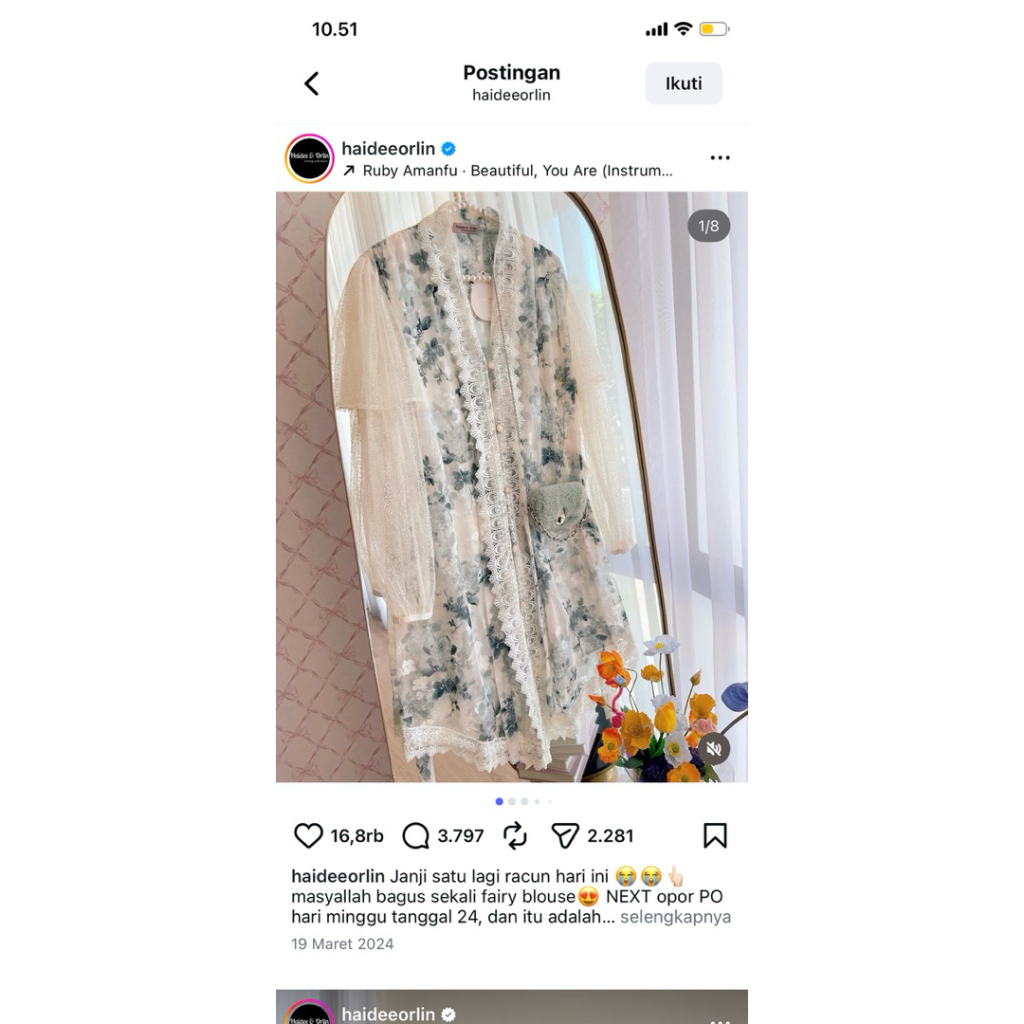preloved fairy blouse haideeorline