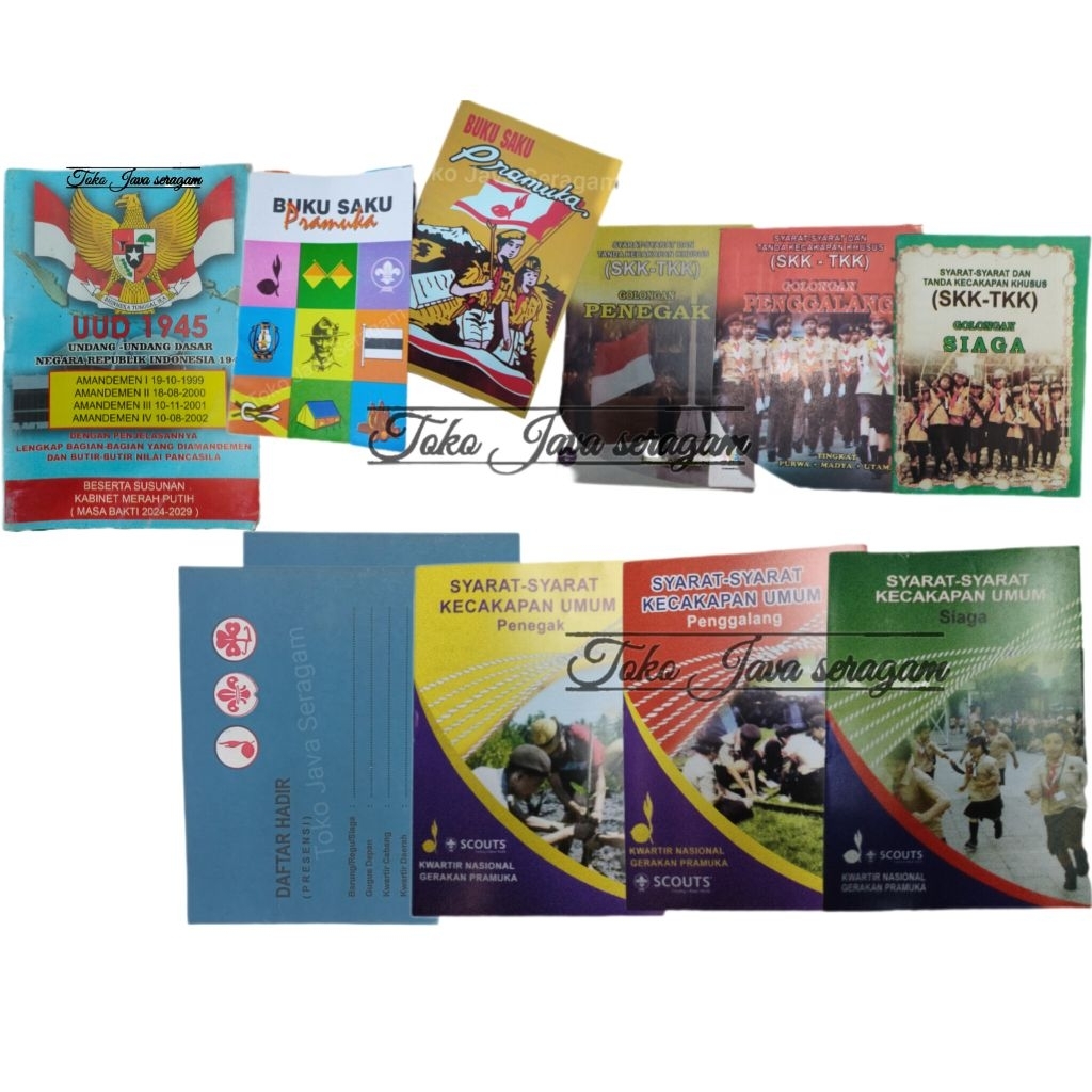 Buku Absen Saku Pramuka SKU SKK TKK Siaga Penggalang Penegak Tingkat Purwa Madya Utama Sekolah SD SM