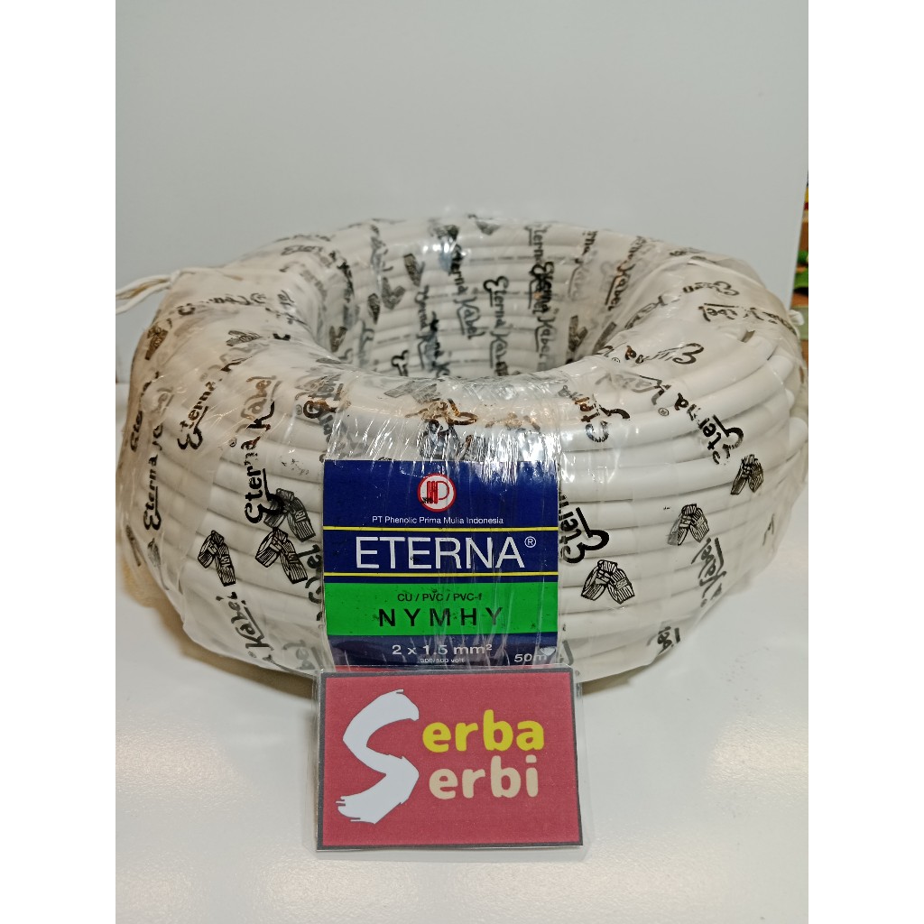 -/ROLL 50METER ETERNA NYMHY 2X1.5MM-Kabel listrik serabut