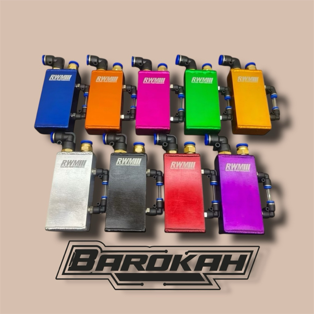 Tabung Air Radiator Kotak Slim Universal Tabung Resevoil Cadangan Air Radiator CNC
