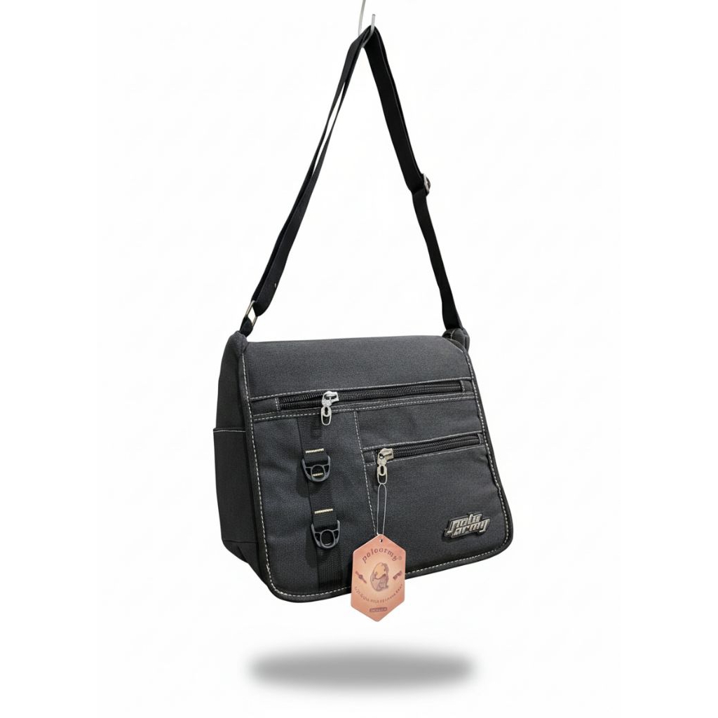 Tas Selempang Pria Kanvas Frenzi Polo Army Original