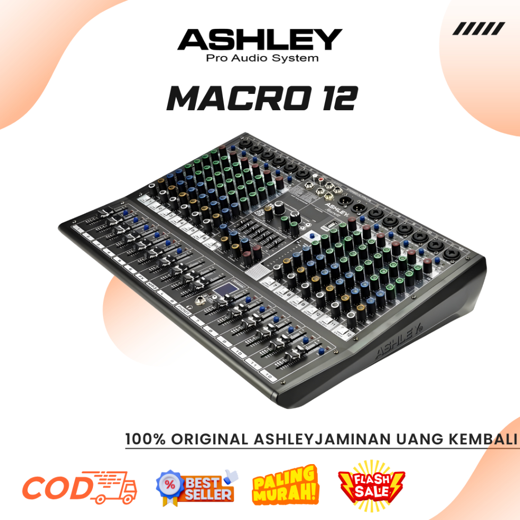 Mixer Ashley Macro 12 24bit Digital Multi Effect Reverb