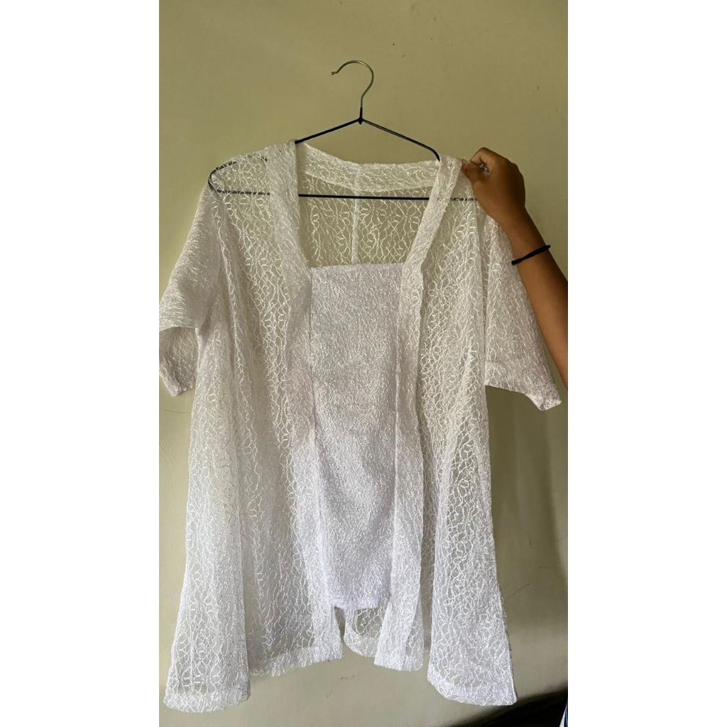 preloved kebaya brukat lengan pendek