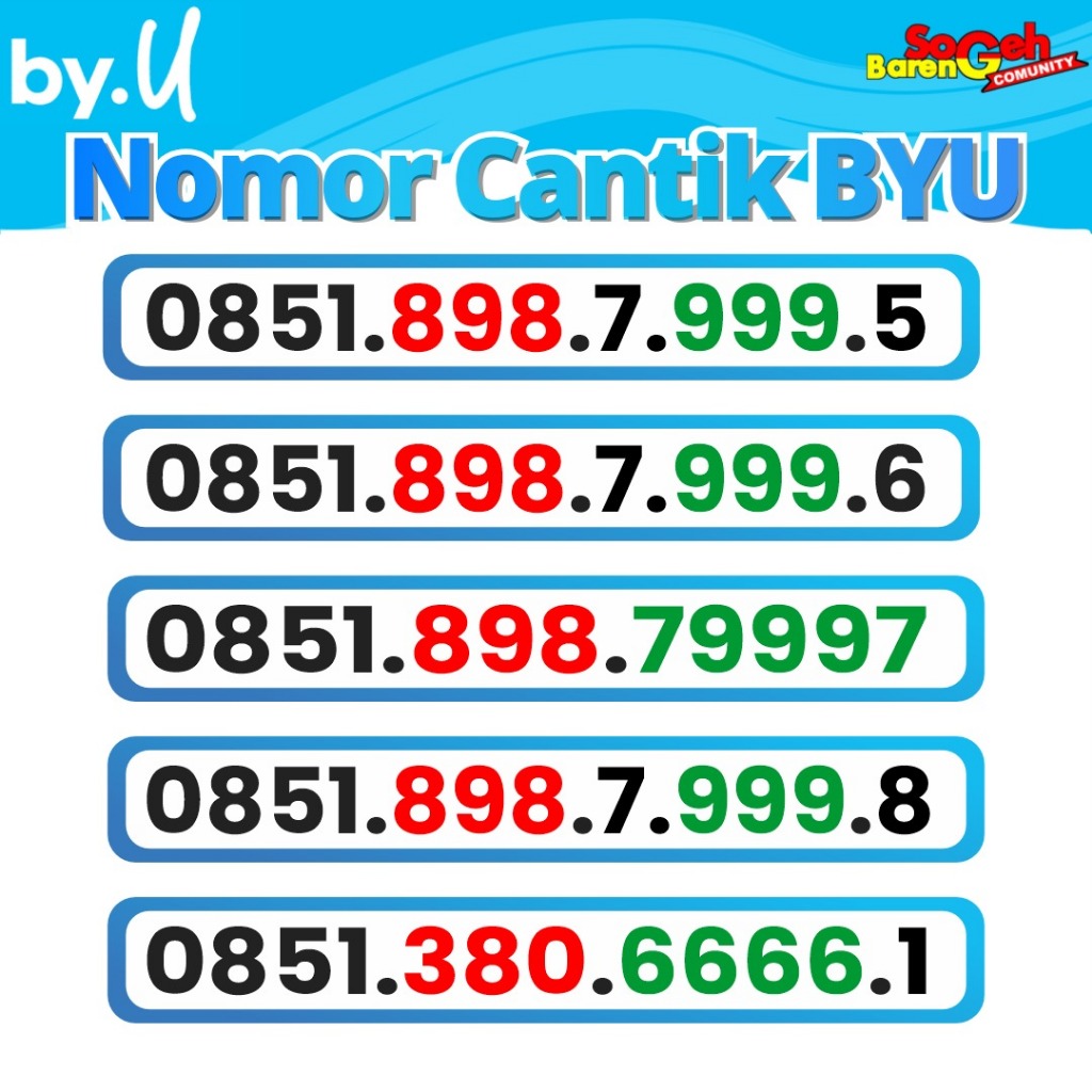 NOMOR CANTIK BYU AKTIF SEUMUR HIDUPMU