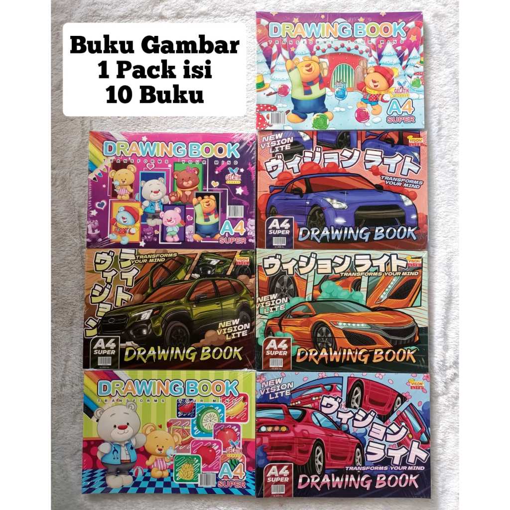 BUKU GAMBAR GELATIK DAN NV LITE A4 1 PACK ( ISI 10 BUKU )