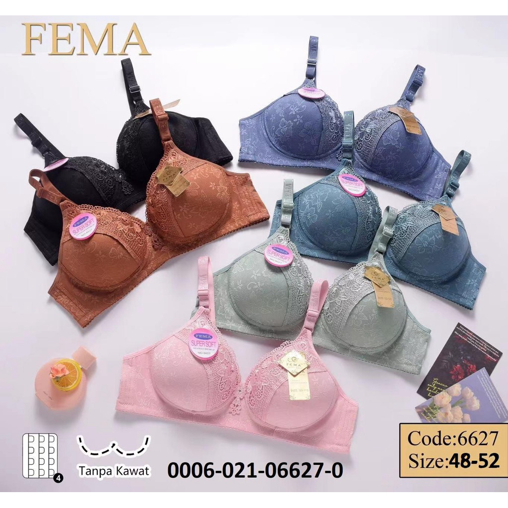 BH/BRA TANPA KAWAT JUMBO/FEMA 6627 ukuran 48,50,52