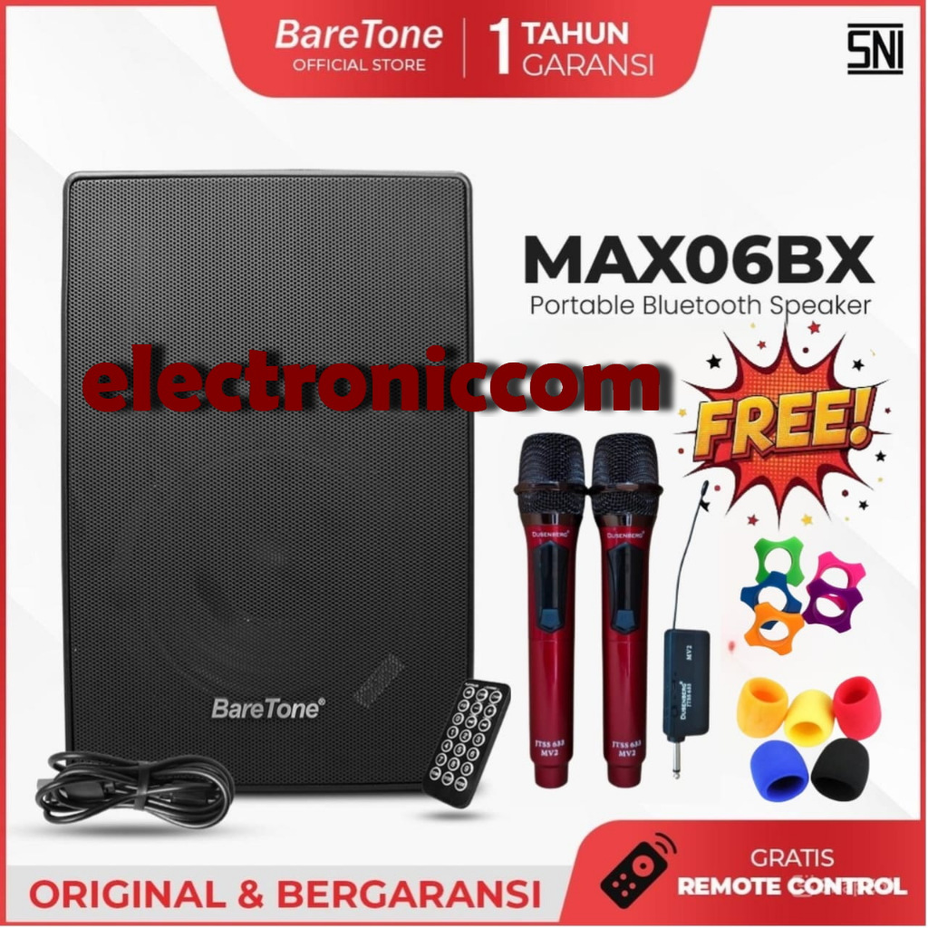 Speaker Portable Baretone Max06bx Original Speaker Baretone 6INCH
