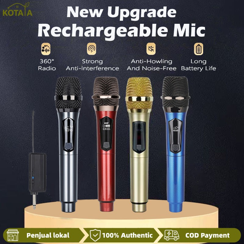 2 MIC Mikrofon Karaoke Wireless Mikrofon Profesional Mikrofon Handheld UHF Mic Wireless Karaoke