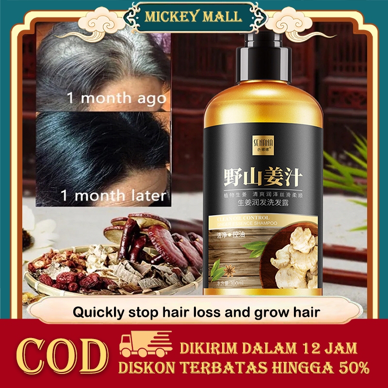 Shampo Jahe 300ml Shampo Penumbuh Rambut Tebal Anti Ketombe Gatal Anti Rambut Rontok Fast Grow Ginge