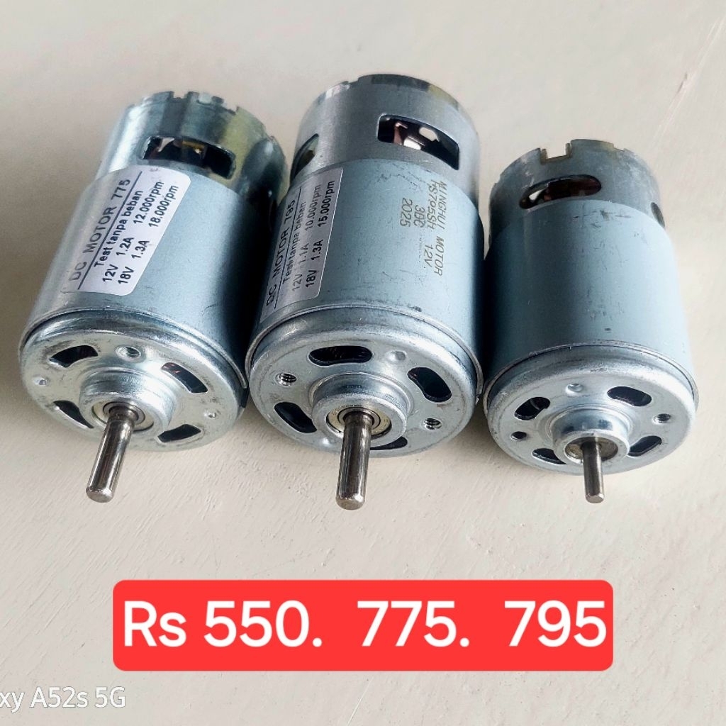 dinamo motor dc Rs 550  775  795  12v