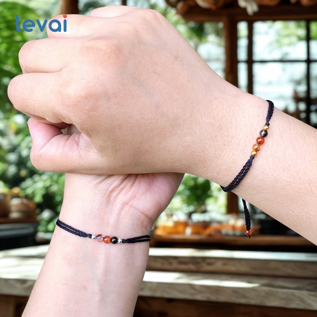 Gelang Tali Couple Aesthetic | Gelang Hitam Couple Pasangan | Gelang Couple Bestie Tali Serut