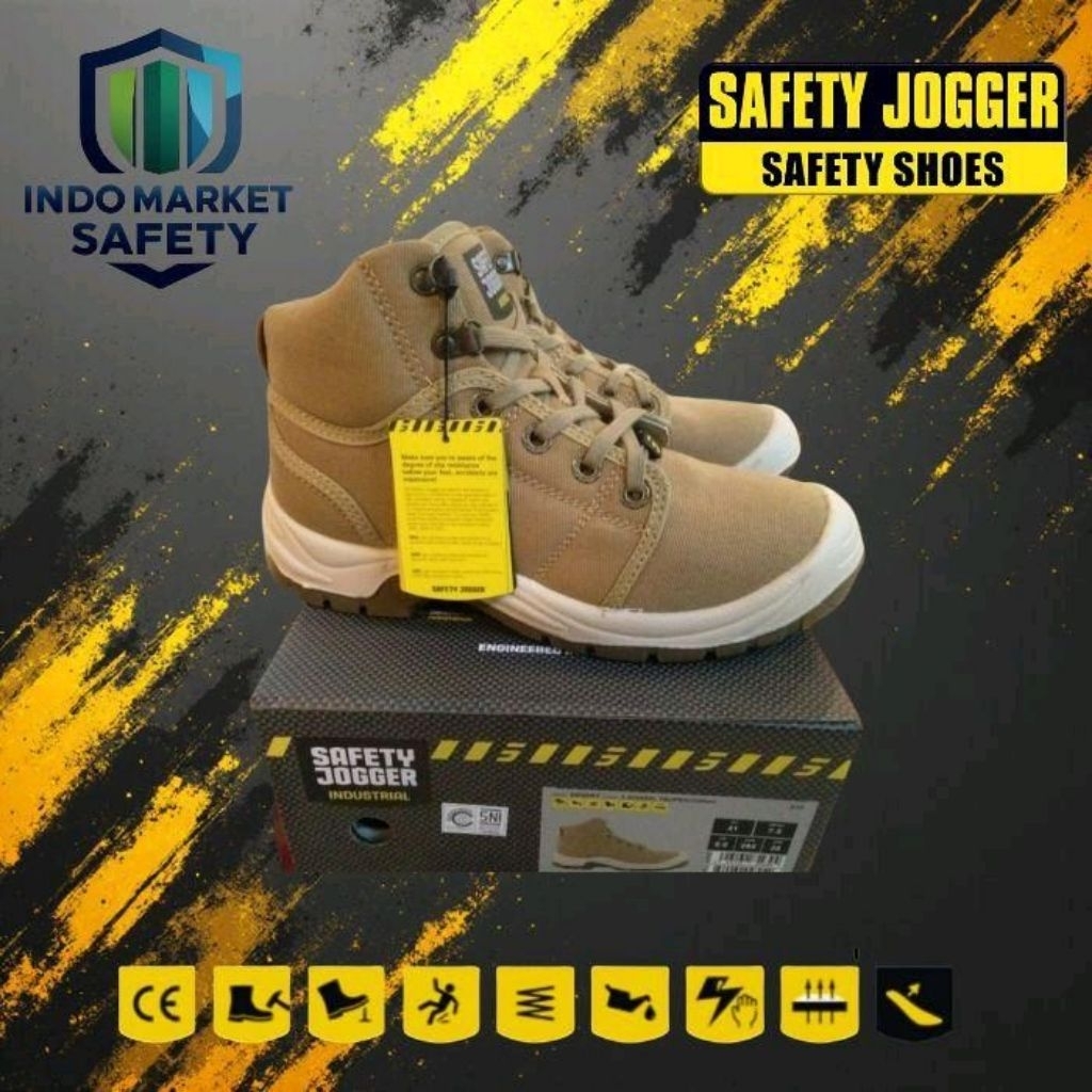 Sepatu safety /sepatu safety Jogger Desert sand S1P
