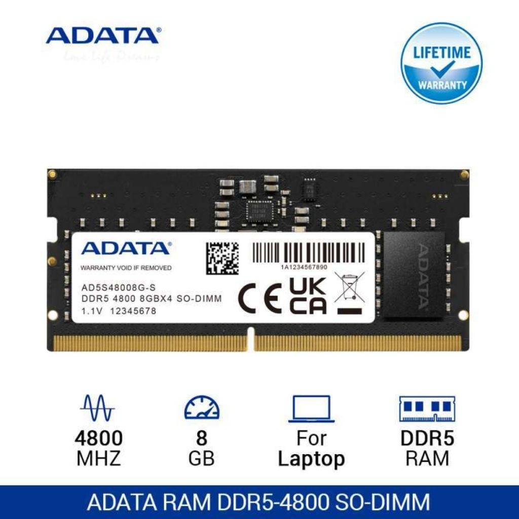 Ram Sodimm Laptop Adata 16GB DDR5 4800Mhz