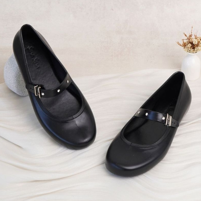 SARA SARA YUK - LAYLA Sepatu Sandal Mary Jane Flat Bahan Jelly Ukuran 36 - 40 Sendal Wanita Karet PV