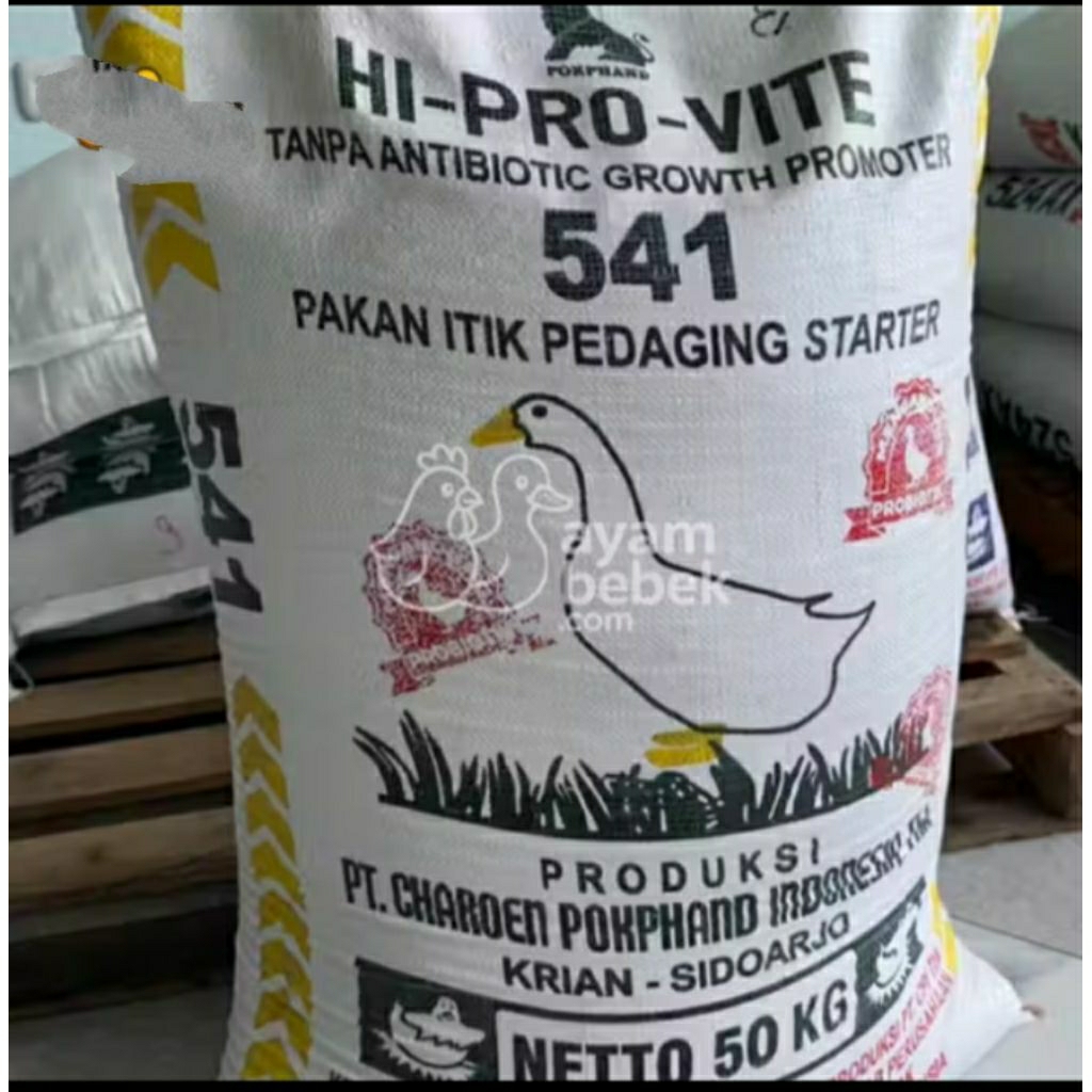 Hi pro vite 541 & 542 Pur pakan bebek entok itik pedaging sekilo