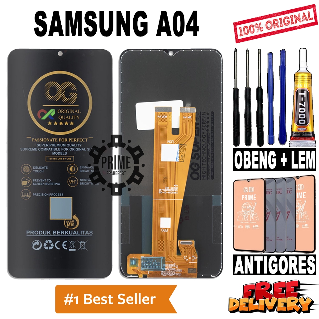 LCD TOUCHSCREEN SAMSUNG A04 ORIGINAL OEM LCD SAMSUNG A04 FULLSET
