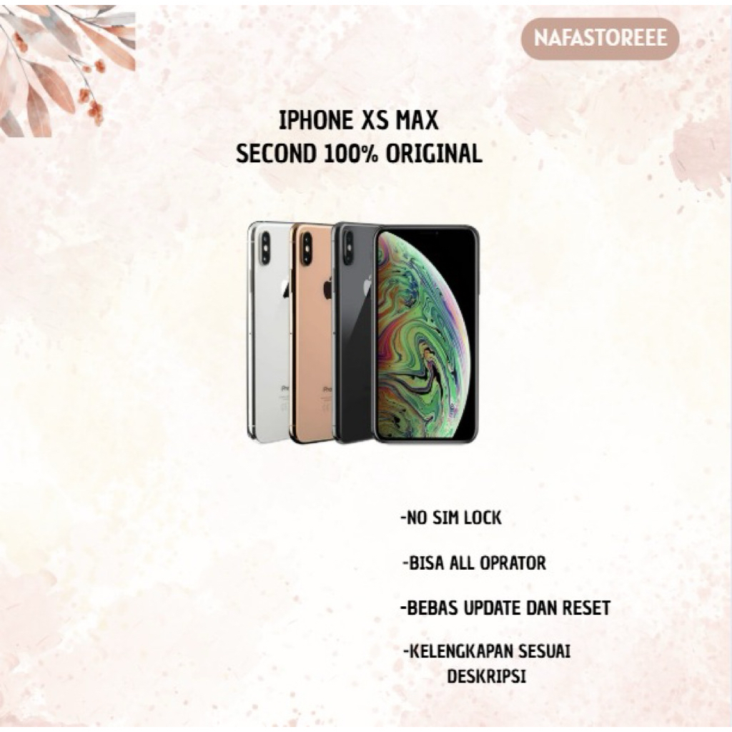 IP Xs Max 64GB/256GB Fullset Second Like New 100% Original Ex Internasional