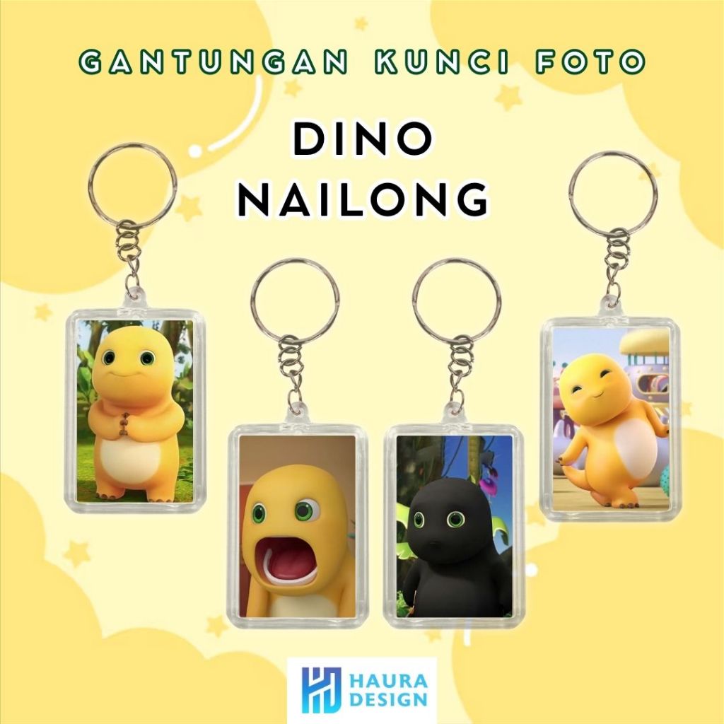 [DINO] Keychain NAILOONG DINO KUNING - Ganci ANIMASI - Gantungan Kunci -  NAILOONG DINO KUNING