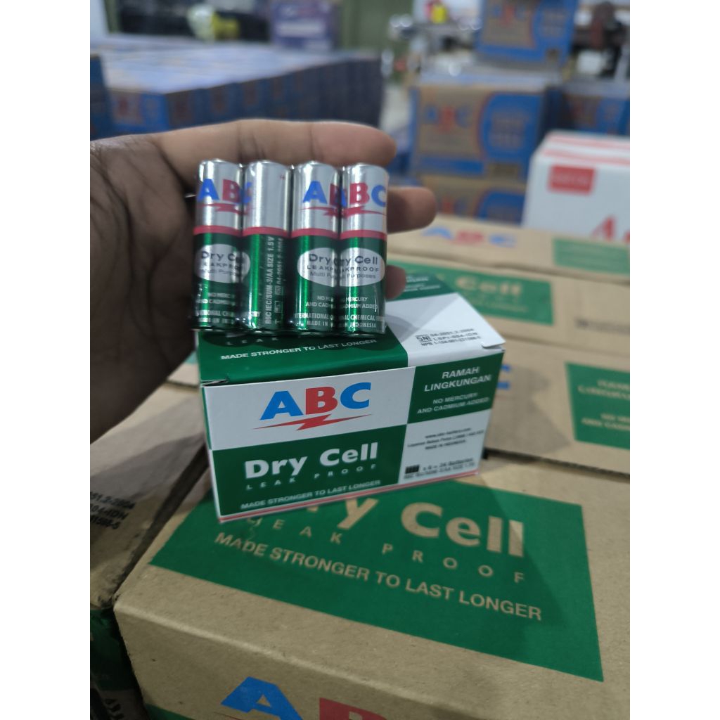 Baterai ABC Carbonzinc AA hijau