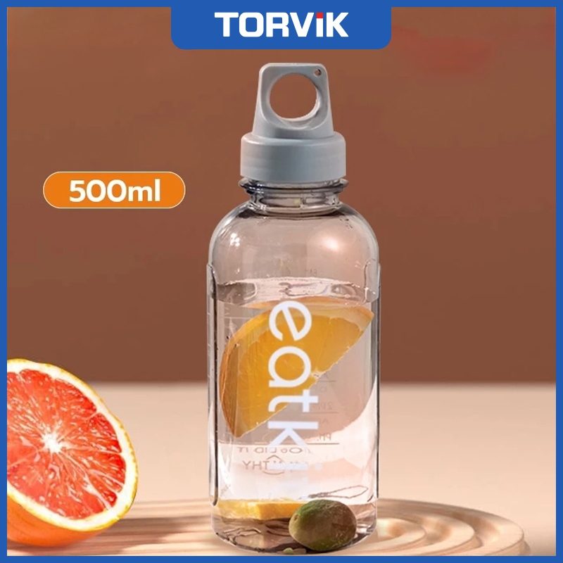 Torvik - Botol Air Olahraga Kapasitas Besar Gym Botol Air Luar Ruangan Plastik Anti Tumpah Portabel 
