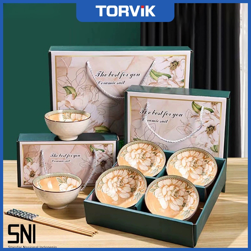 Torvik - Mangkuk Keramik/Hampers Mangkuk Keramik Cantik/Mangkuk Korea Aesthetic/Hampers Mangkok Set