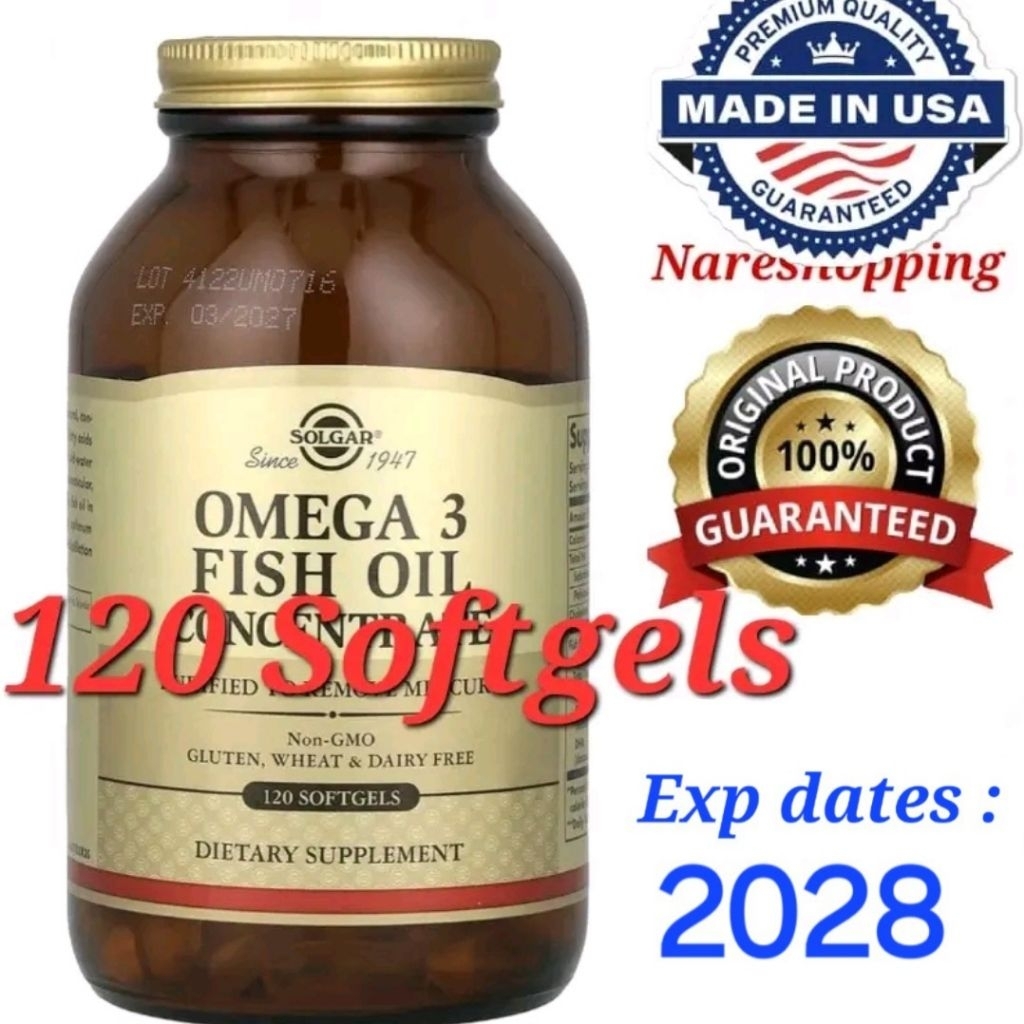 Solgar, Omega-3 Fish Oil Concentrate, 120 Softgels 2000 mg