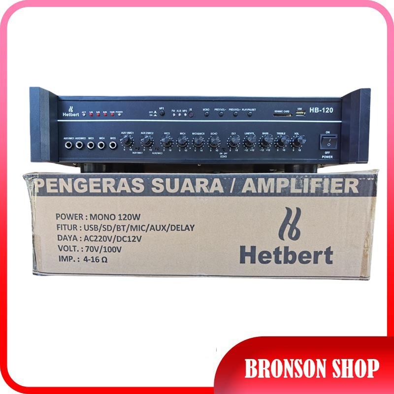 AMPLI (TOA / Ceiling) HB-120 Power Amplifier Bluetooth HETBEST - BISA SPEAKER TOA 4