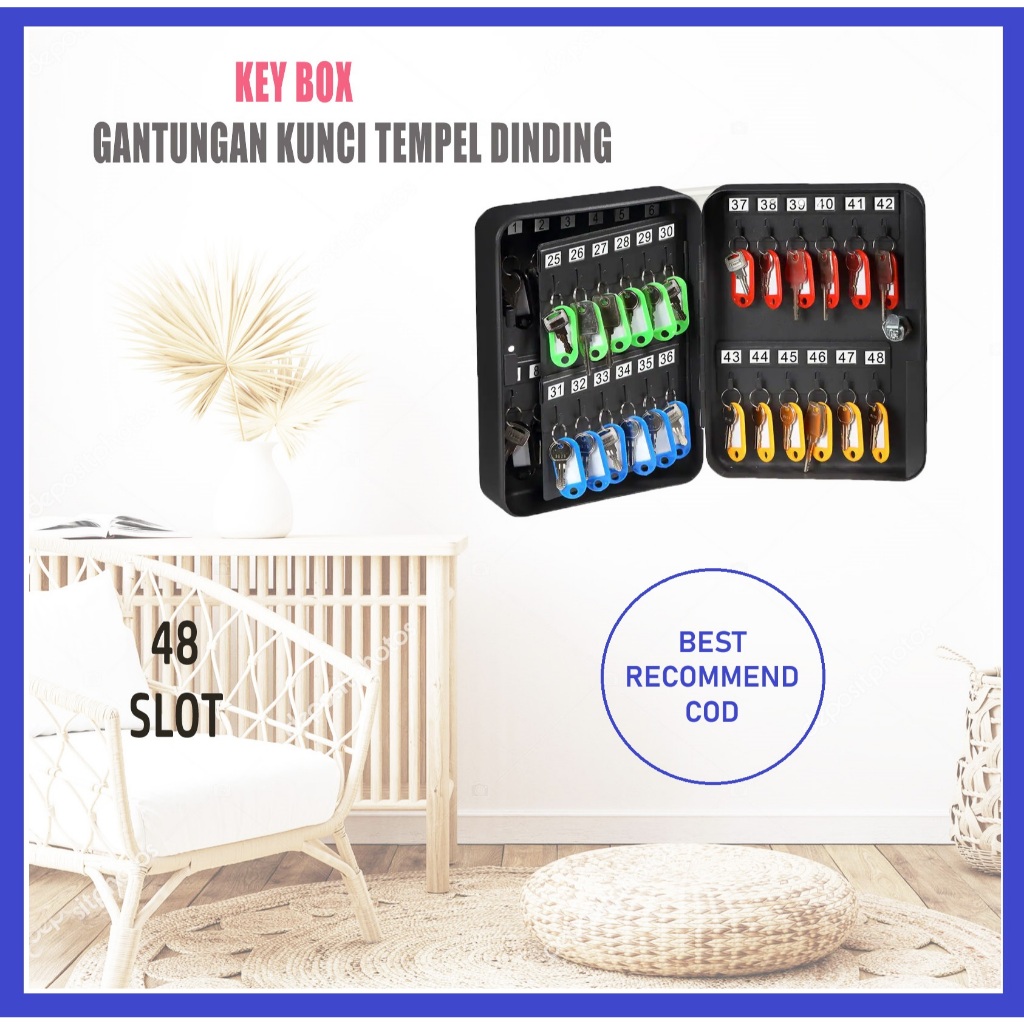 KEY BOX GANTUNGAN KUNCI DINDING KOTAK KUNCI BESI DINDING KEY HOOK CANTELAN KUNCI DINDING BESI 3