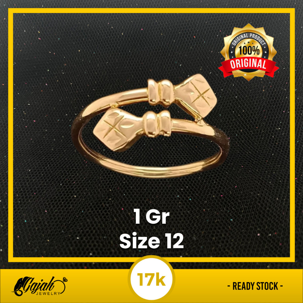 Cincin Emas 17K - Toko Emas Gajah - 1 Gram 3471