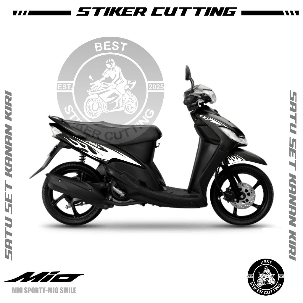 STIKER CUTTING MIO SMILE-MIO SPORTY MOTIF 01 / / STIKER MIO LAMA / STICKER MIO SMILE / LIST/CUTTING 
