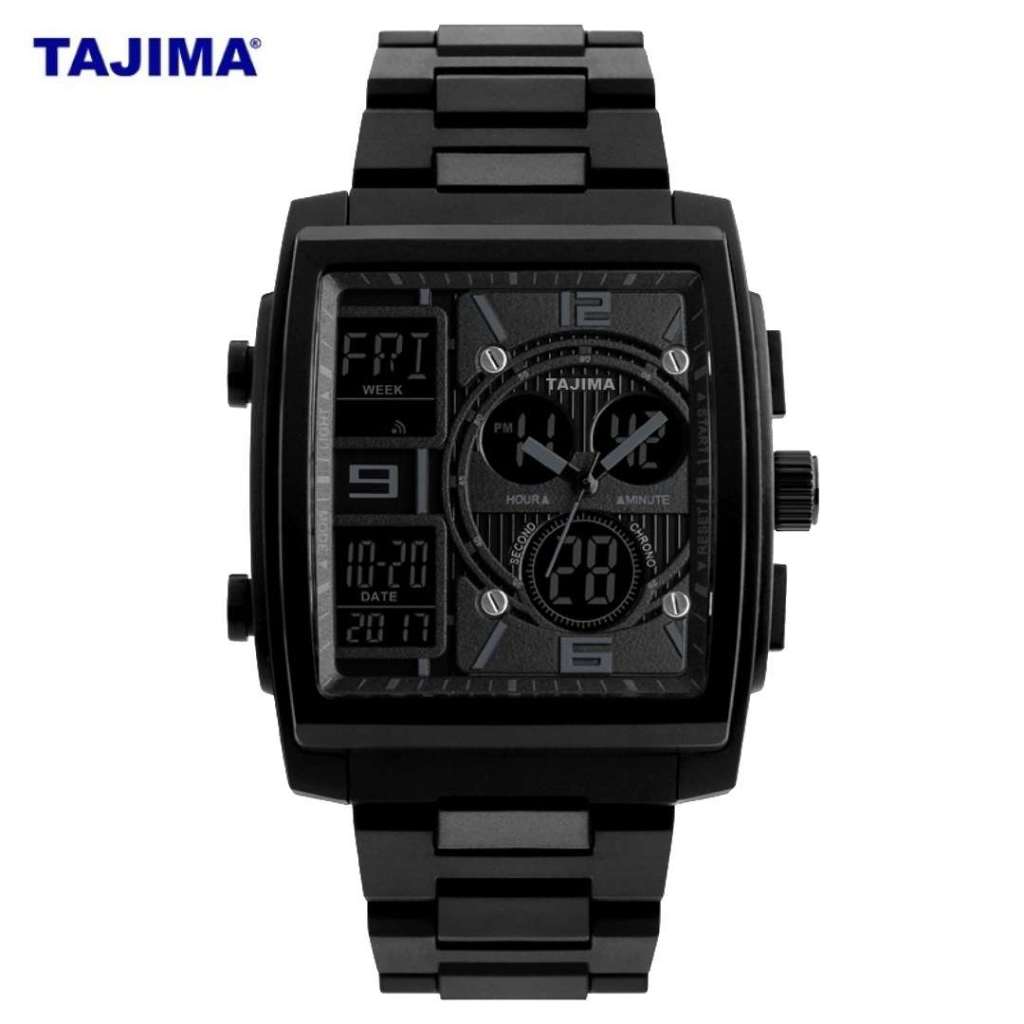 Jam Tangan Analog Digital Pria Tajima 9836 Tahan Air 50 Meter Garansi 1 Tahun + Free BOX