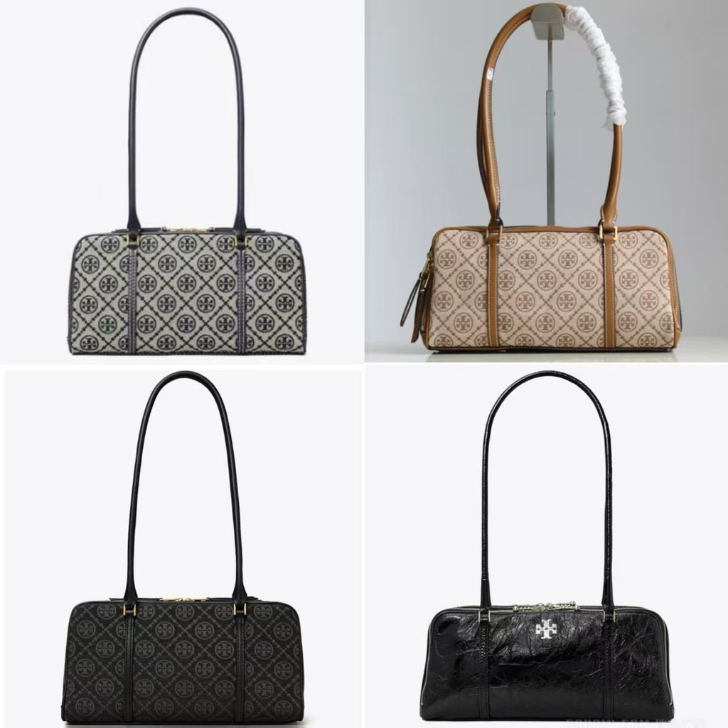 LUXURY STORE Ori TB Monogram Shoulder Bag Marshmallow Leather Trim