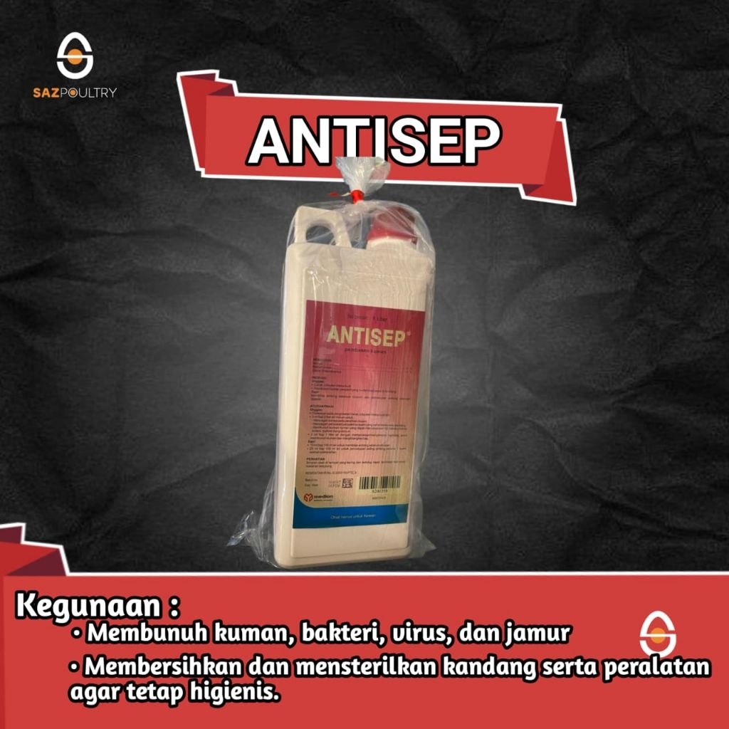 Antisep 1 Liter Obat Pembasmi Kuman Desinfektan Medion ANTISEP