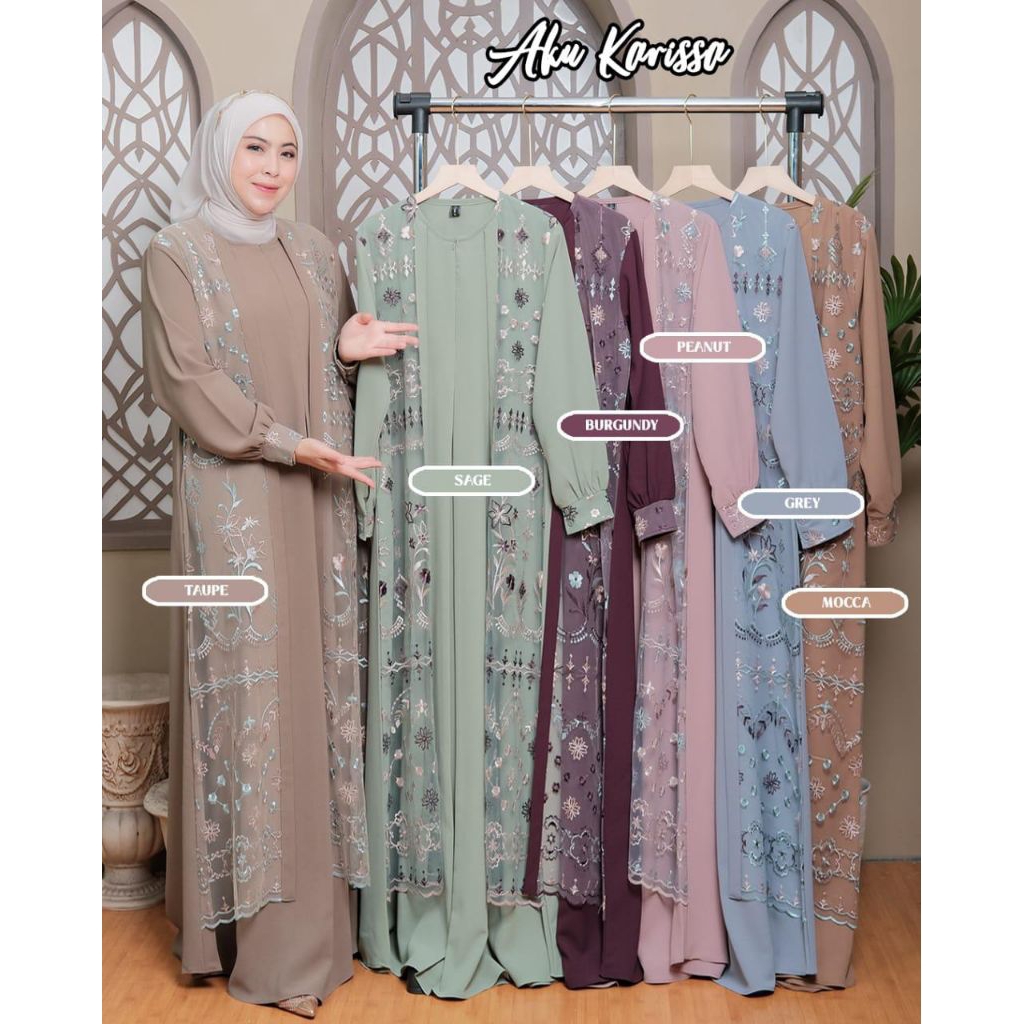 GAMIS NAMIRA DRESS BY HALIS ORIGINAL / SET OUTER KEKINIAN