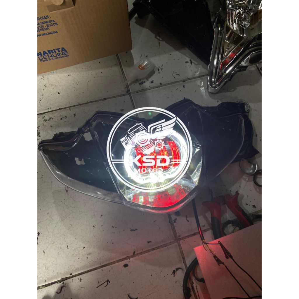REFLEKTOR REVO ABSOLUTE COSTUM BILED 4 LENSA MOTORCYCLE