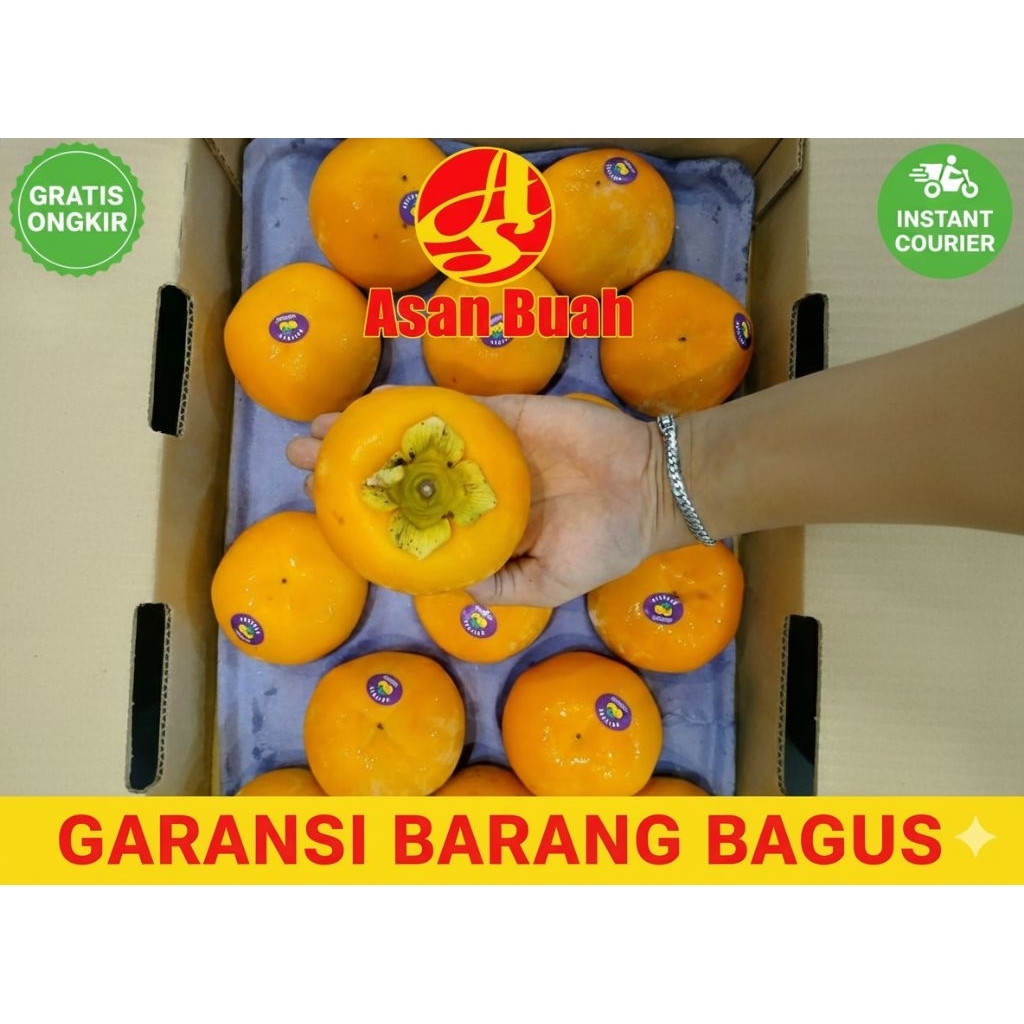 Buah Kesemek Persimmon Manis Garing Jumbo Wangi Renyah Import Lokal Jepang Korea Australia Ausie Aus