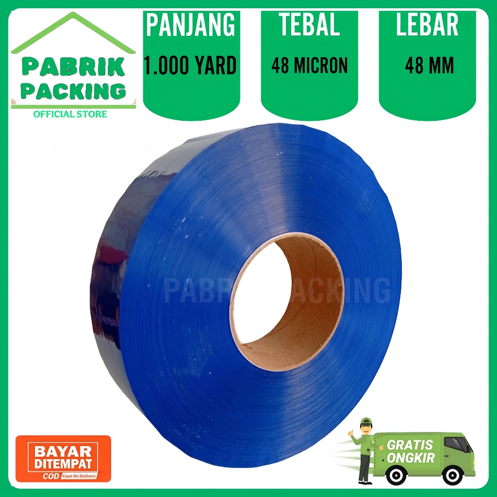 Lakban Warna Jumbo 500yard x 48mm - Lakban Jumbo Warna 500 Meter FULL