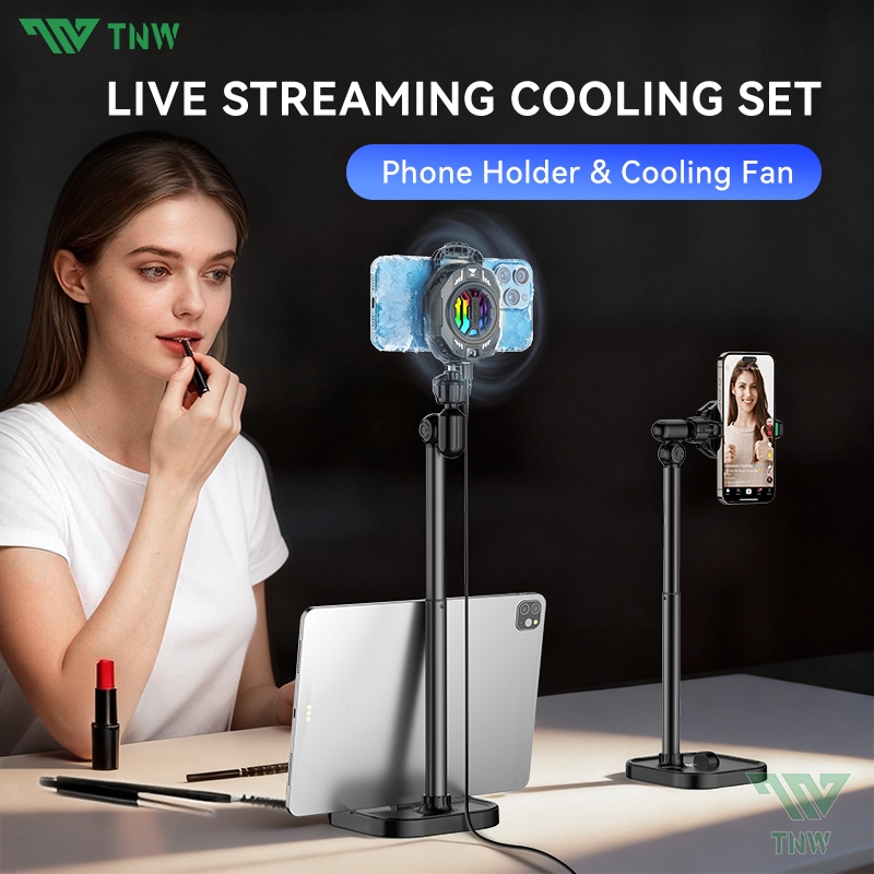 TNW V7pro Fan Cooler Gaming 3 Gear Radiator Pendingin HP Cooling Fan RGB Light Cooler Kipas