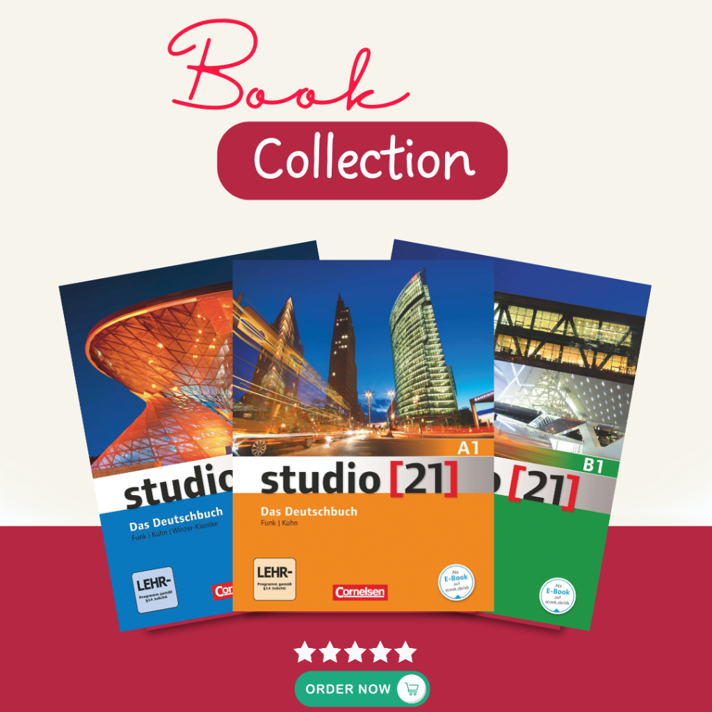 KOLEKSI BUKU CETAK - Buku belajar Bahasa Jerman - Studio [21] A1 A2 B1 Deutschbuch