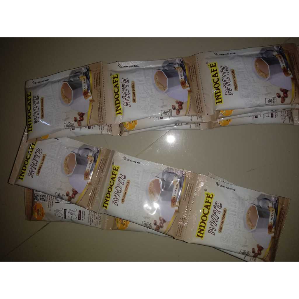 INDOCAFE WHITE BROWN SUGAR 1 RENTENG 10 SACHET
