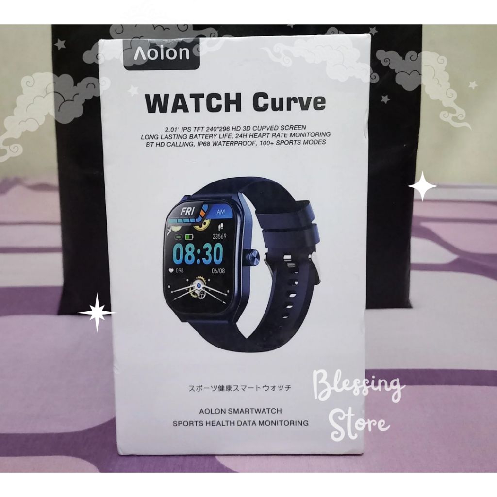 Smartwatch Curve tahan air goresan