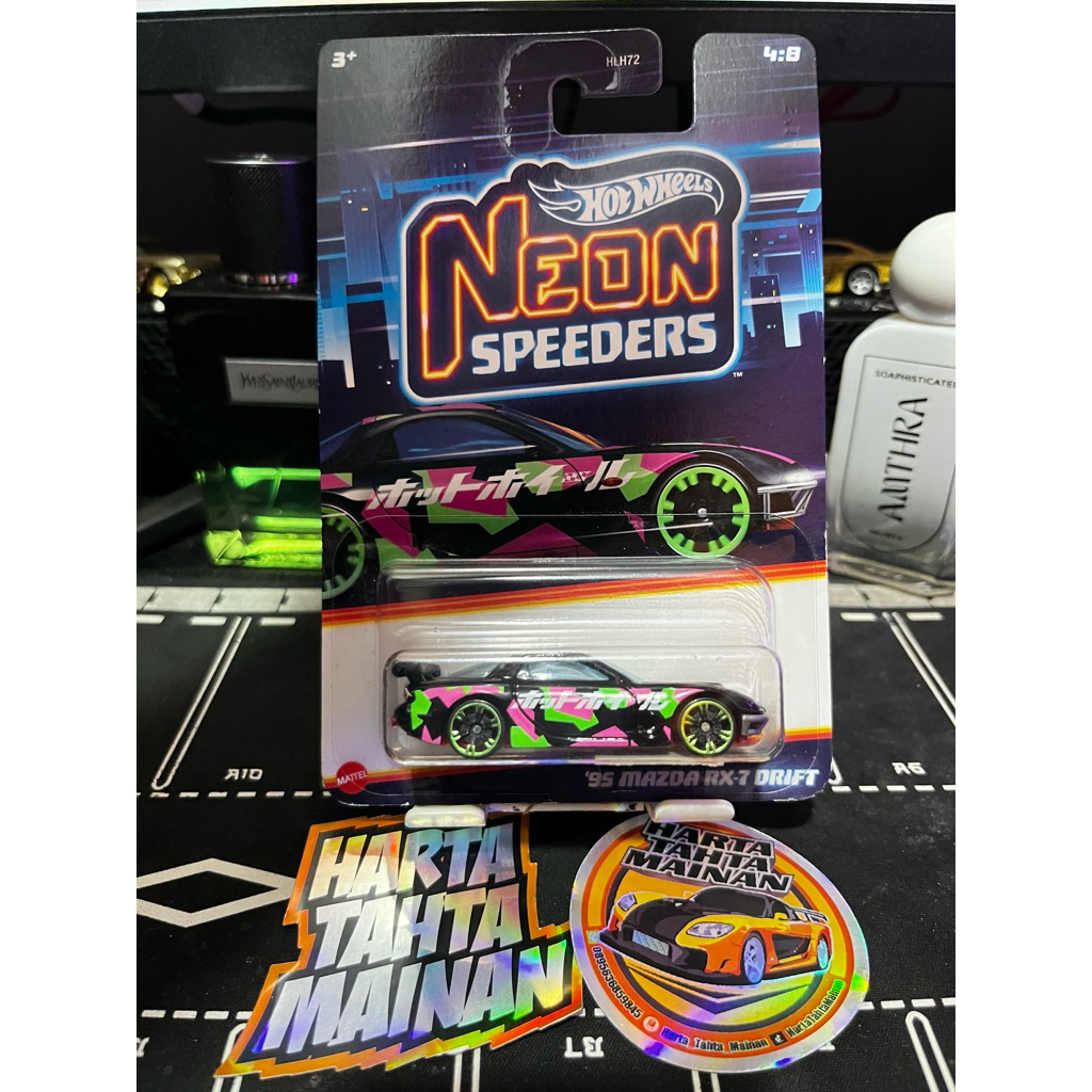 Hot Wheels ‘95 Mazda RX 7 Drift Neon Speeders Hitam Black