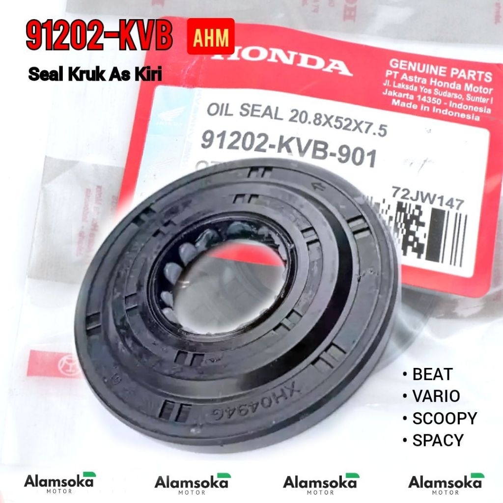 grosir 10 pcs Seal Oil KrugAs Kiri 20.8x52x7.5 untuk Honda Beat Scoopy Vario 110 Spacy