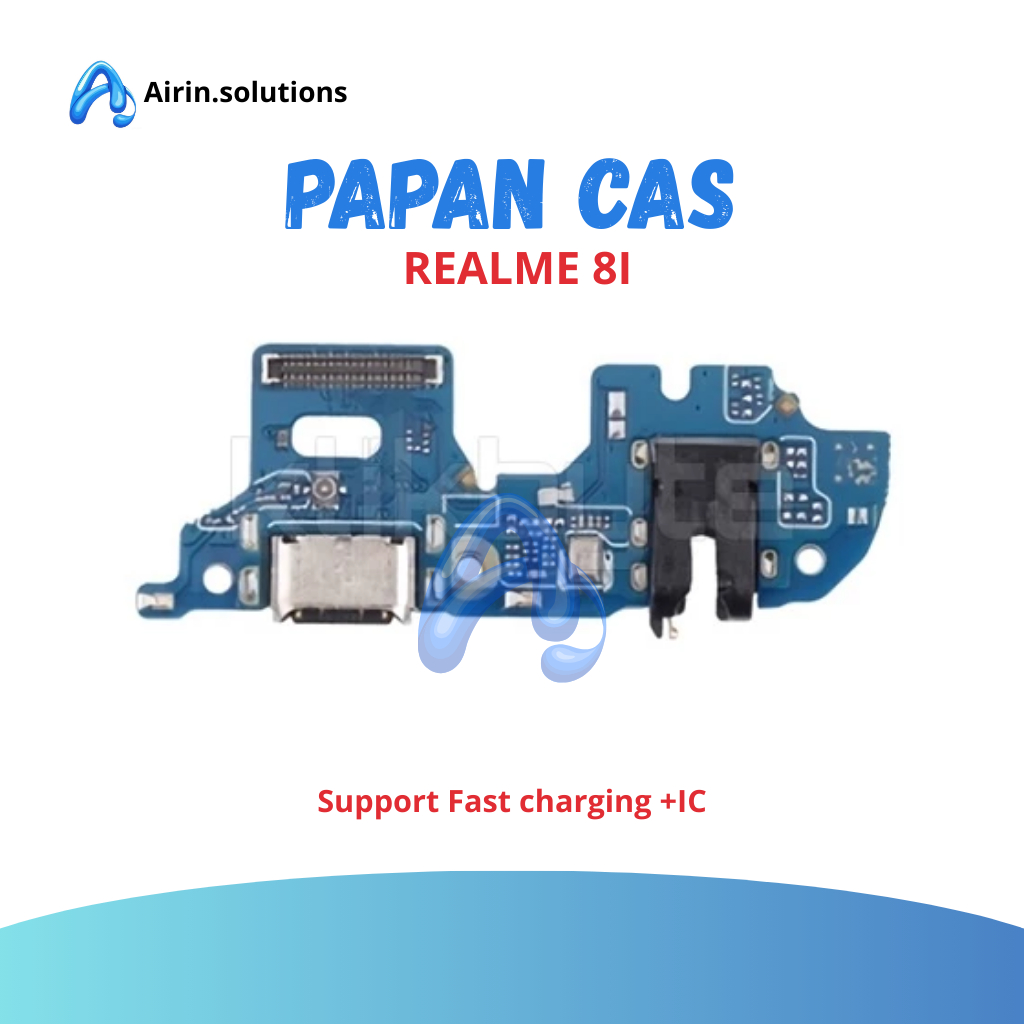 PCB Charger OPPO REALME 8I Papan Konektor Charger Cas Mic Jack Original OEM