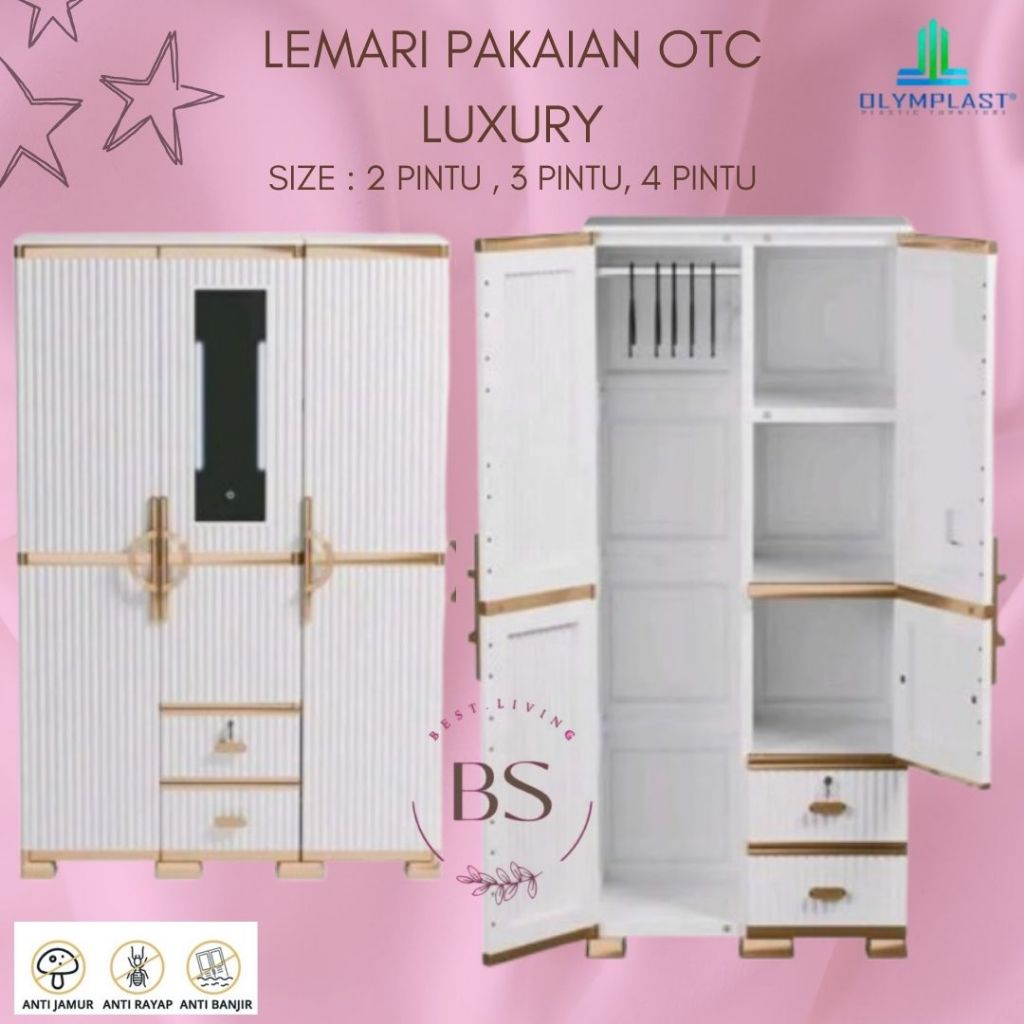 LEMARI OTC LUXURY/SCOC/ OTC SLIDING/ OTC MODERN/ OTC CLASSIC OLYMPLAST / LEMARI PLASTIK